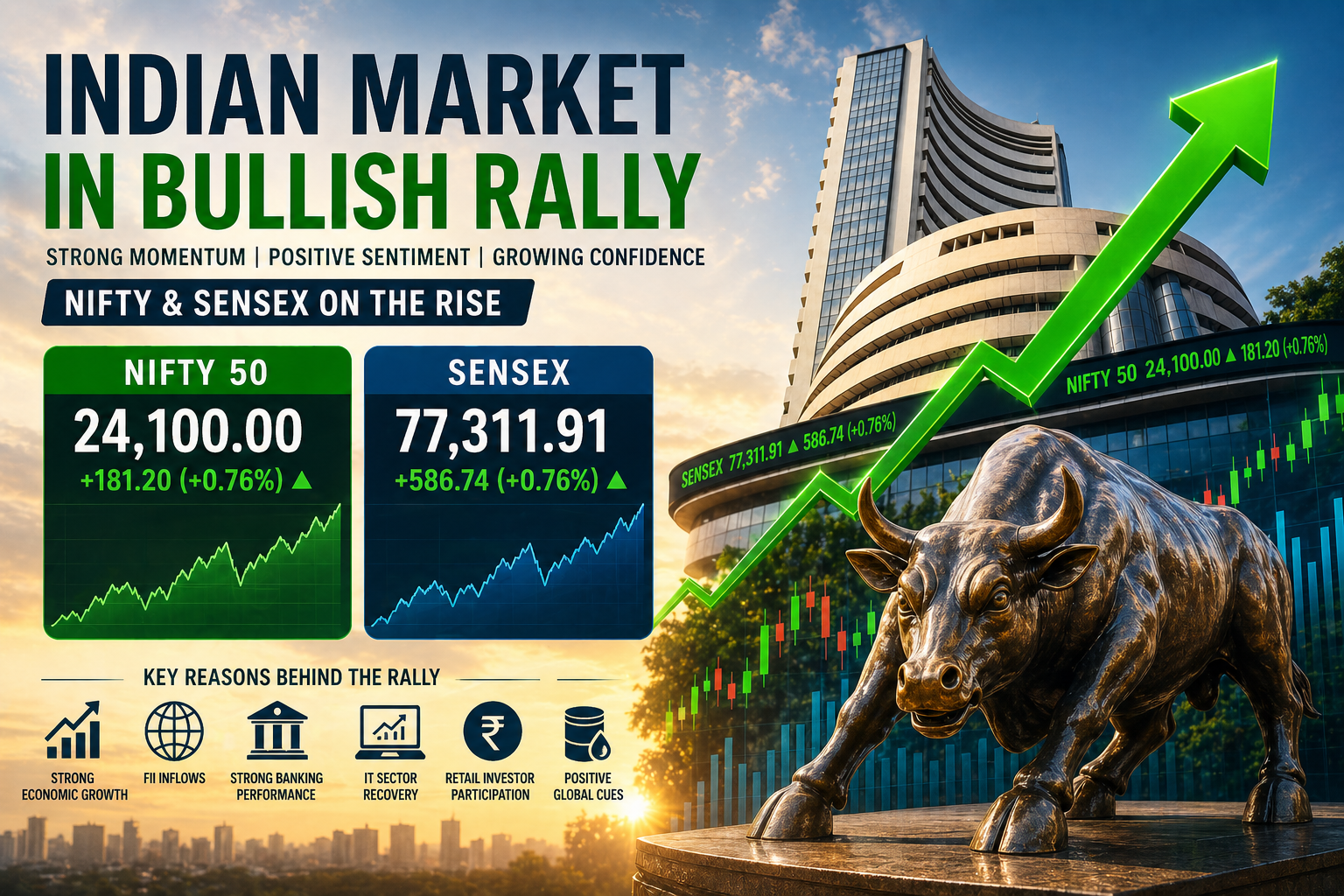 Why Nifty & Sensex Are Rising Today ?